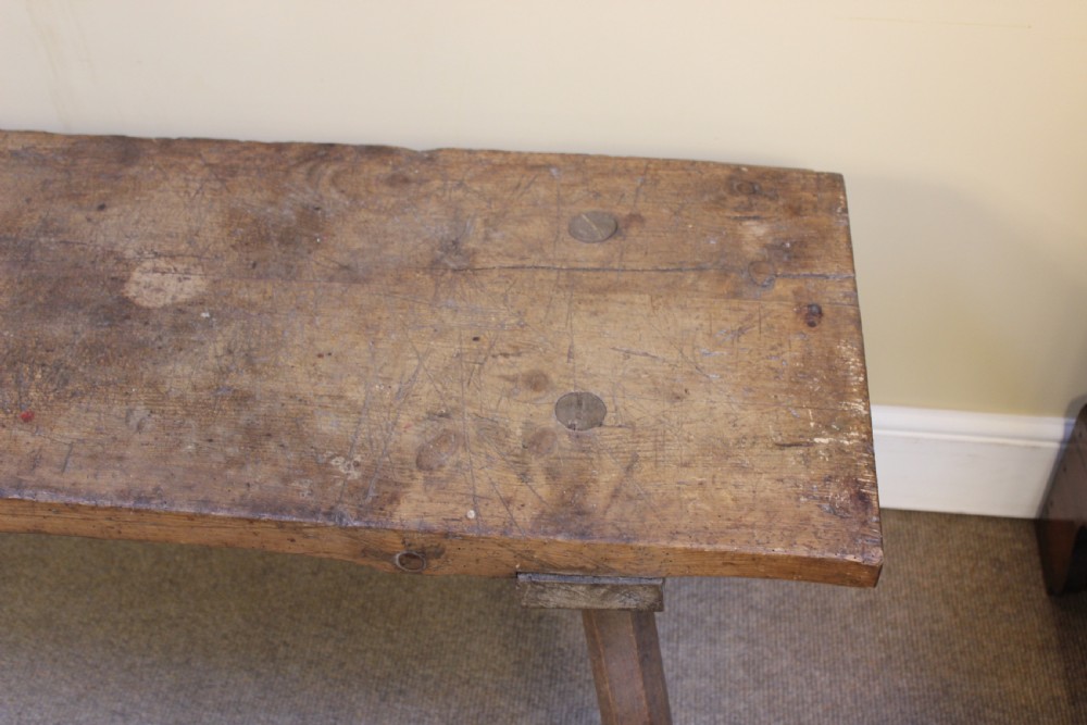 19thc. Deal & Elm Pig Table or Stool View IV