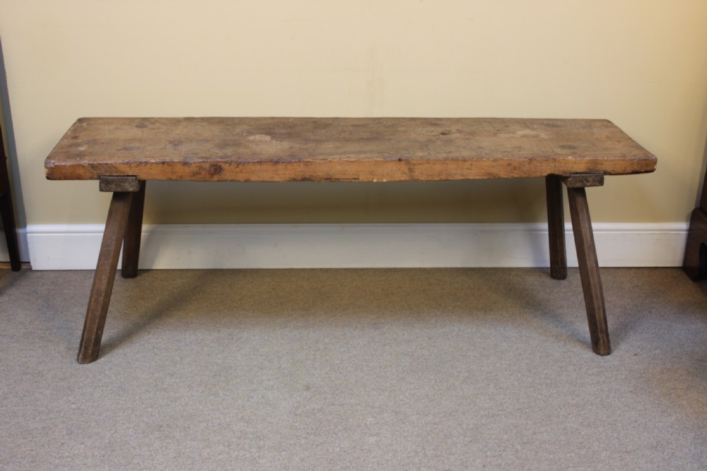19thc. Deal & Elm Pig Table or Stool View V