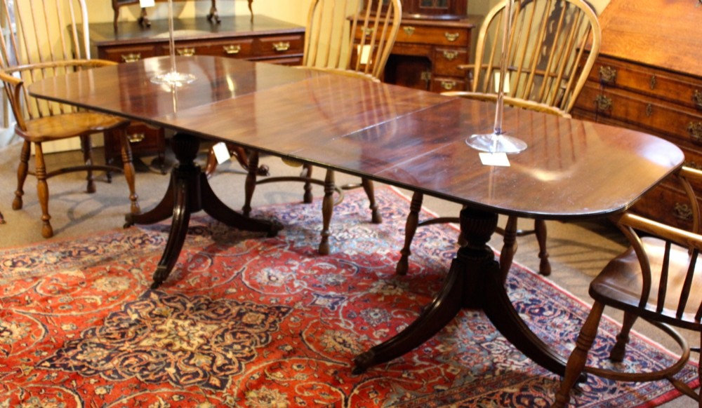 19thc. Mahogany “D” End Dining Table