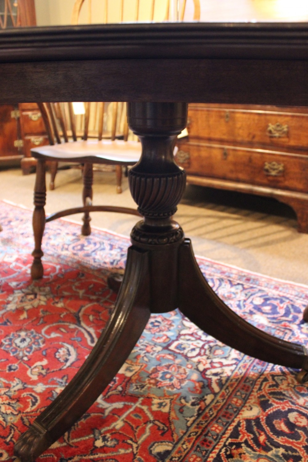 19thc. Mahogany “D” End Dining Table View V