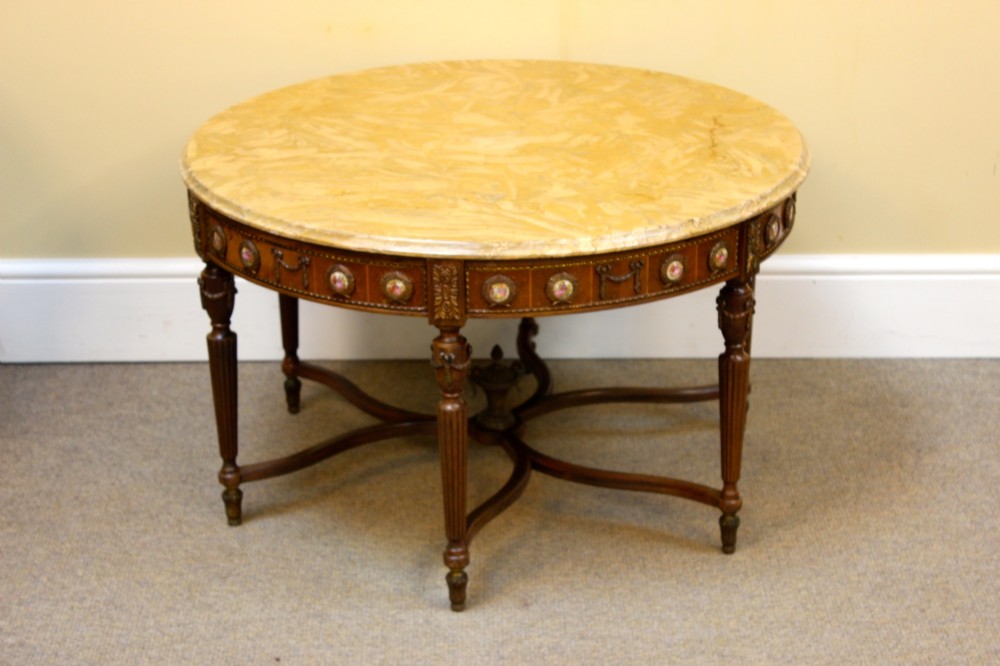 An Edwardian Marble Topped Coffee Table View II