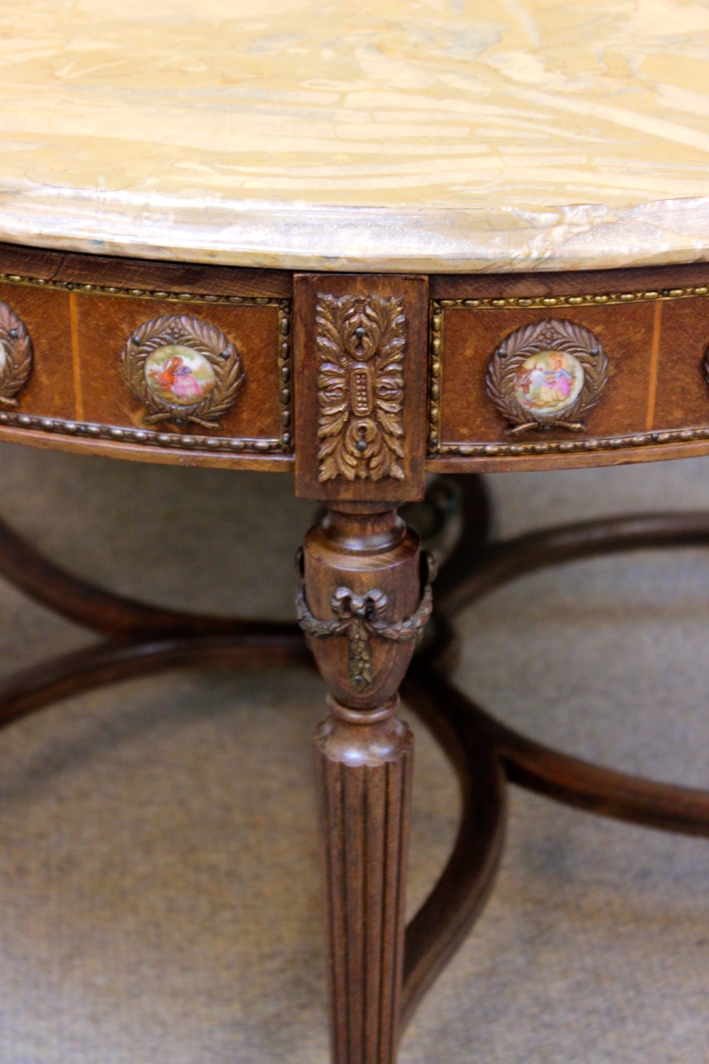 An Edwardian Marble Topped Coffee Table View VI