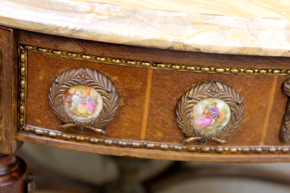 An Edwardian Marble Topped Coffee Table View VII