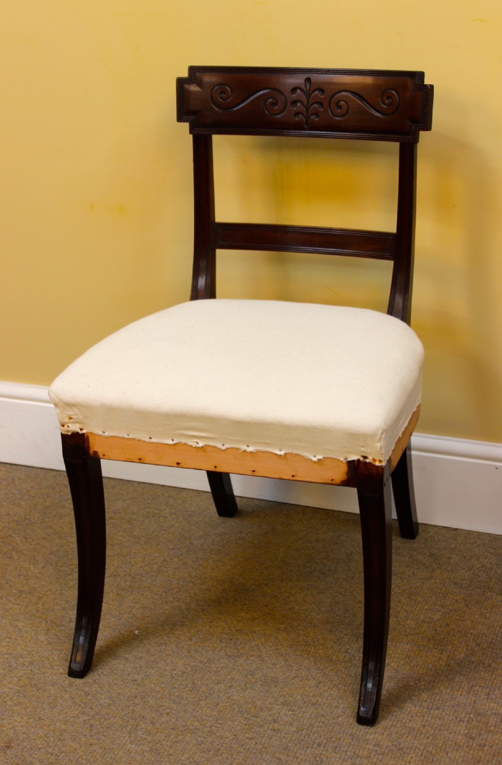 Set of Six c. 19thc. Mahogany Dining Chairs