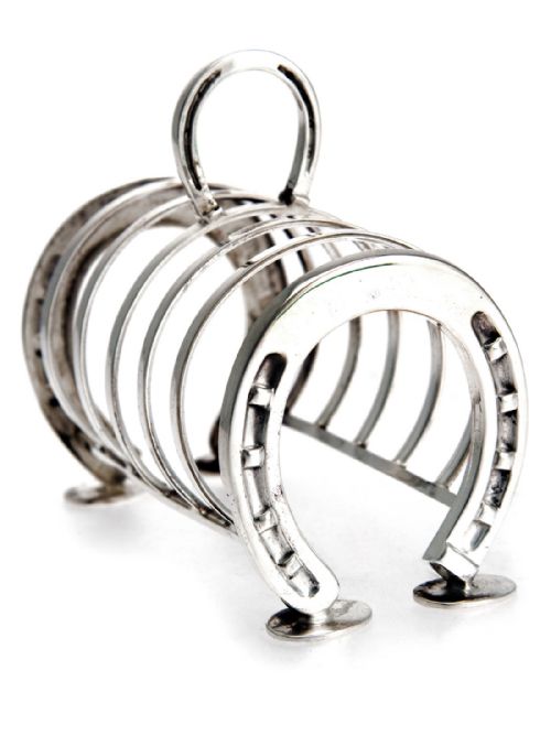 VICTORIAN SILVER PLATED HORSE SHOE TOAST RACK - ADDITIONAL PHOTO 1