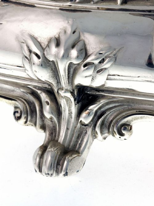 FRENCH SILVER PLATE JARDINIERE AND ORNATE BASE - ADDITIONAL PHOTO 8