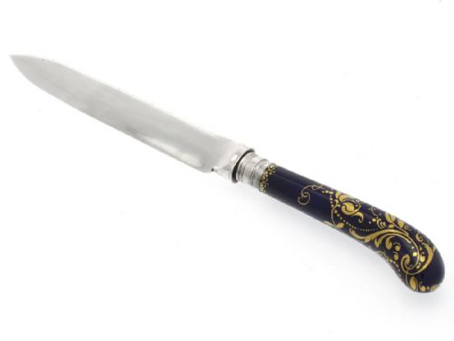 UNUSUAL BOXED ANTIQUE SILVER PLATE CAKE KNIFE - ADDITIONAL PHOTO 2