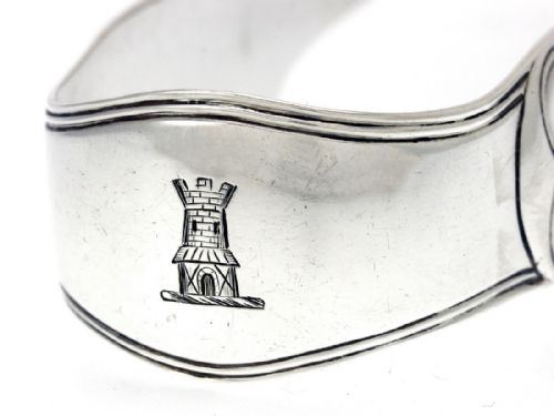 ANTIQUE WILLIAM IV SILVER ASPARAGUS TONGS C1833 - ADDITIONAL PHOTO 4