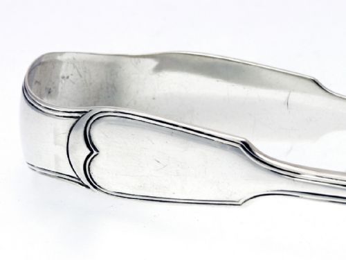 ANTIQUE WILLIAM IV SILVER ASPARAGUS TONGS C1833 - ADDITIONAL PHOTO 5