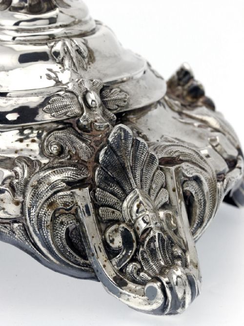 PAIR OF ANTIQUE RUSSIAN SILVER CANDLE STICKS - ADDITIONAL PHOTO 6