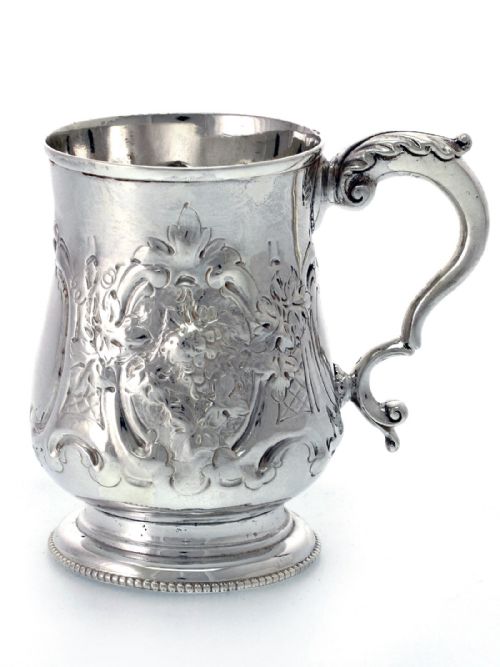 victorian silver baluster child's mug c1859 - CATEGORY: ANTIQUE SILVER - DATED 1860