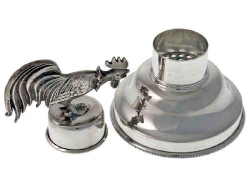 SILVER PLATED COCKTAIL SHAKER WITH COCKEREL - ADDITIONAL PHOTO 3