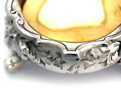 PAIR OF QUALITY GEORGE ANGELL SILVER SALTS - ADDITIONAL PHOTO 2