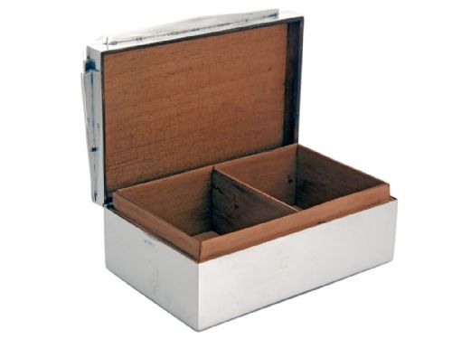 RECTANGULAR SILVER ART DECO BOX - ADDITIONAL PHOTO 3