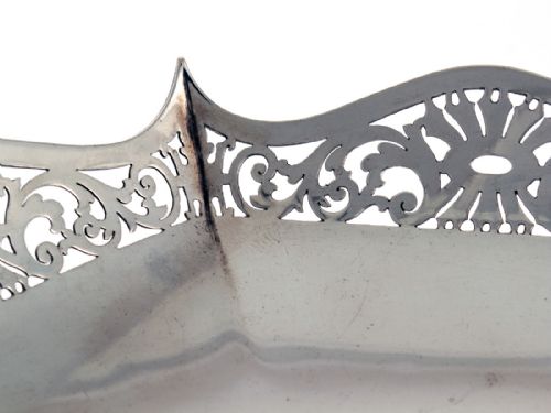 ANTIQUE HEXAGONAL SILVER COMPORT BOWL - ADDITIONAL PHOTO 2