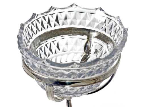 GEORGIAN SHEFFIELD PLATE AND CUT GLASS FOUR ARM EPERGNE CENTERPIECE - ADDITIONAL PHOTO 4