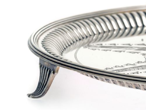 VICTORIAN 12 CIRCULAR SILVER SALVERTRAY - ADDITIONAL PHOTO 5