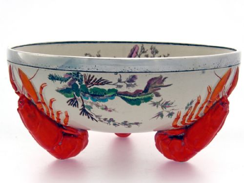WEDGWOOD SILVER PLATE MOUNTED BOWL WITH THREE RED LOBSTERS - ADDITIONAL PHOTO 1