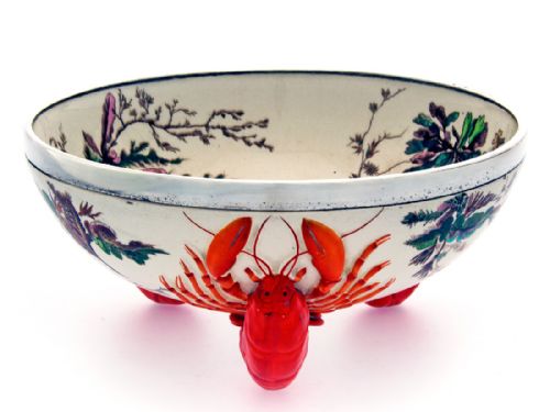 WEDGWOOD SILVER PLATE MOUNTED BOWL WITH THREE RED LOBSTERS - ADDITIONAL PHOTO 2