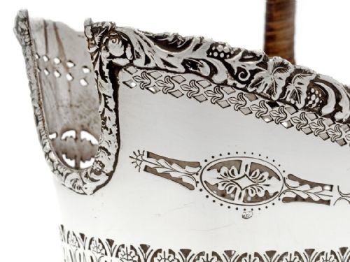 SILVER PLATED BOAT SHAPE WINE BOTTLE HOLDER - ADDITIONAL PHOTO 6