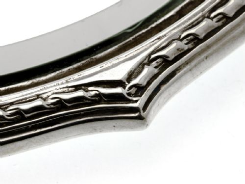 A LARGE SILVER HAND MIRROR C1927 - ADDITIONAL PHOTO 3