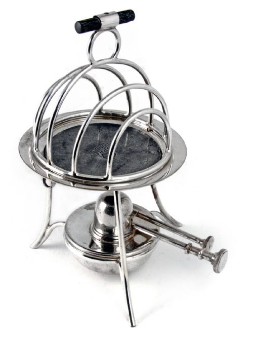 an unusual asprey co heated toast rack - CATEGORY: ANTIQUE SILVER - DATED 1910