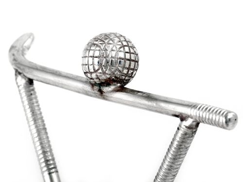 EDWARDIAN SILVER PLATE SIX DIVISION GOLF CLUB TOAST RACK - ADDITIONAL PHOTO 3