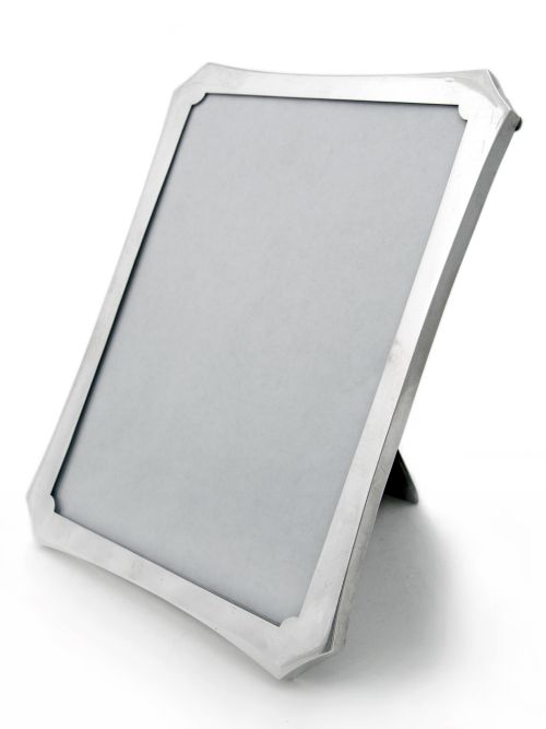 walker hall plain silver cut corner frame 1919 - CATEGORY: ANTIQUE SILVER - DATED 1910
