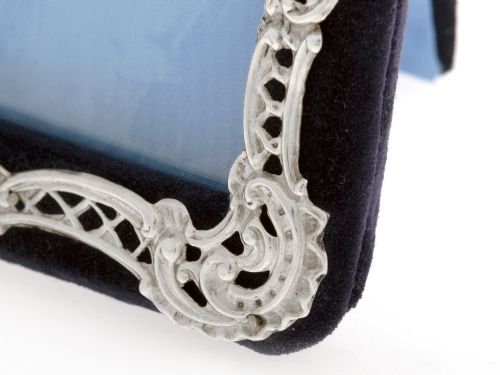 VICTORIAN SILVER PICTURE OR PHOTO FRAME WITH VELVET BACK AND EASEL STAND - ADDITIONAL PHOTO 4