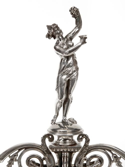 STUNNING ELKINGTON CO CENTRE PIECE WITH CLASSICAL FEMALE FIGURE AND TWO CUT GLASS BOWLS - ADDITIONAL PHOTO 1