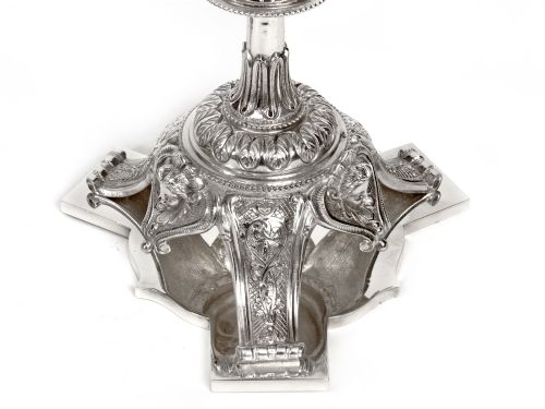 PAIR OF DECORATIVE VICTORIAN SILVER PLATE COMPORTS - ADDITIONAL PHOTO 3