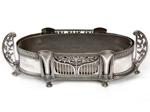 IMPRESSIVE WMF OVAL FLOWER DISH WITH REMOVABLE LINER - ADDITIONAL PHOTO 2