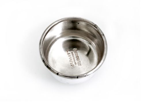 LARGE GLASS AND SILVER PLATE COCKTAIL SHAKER WITH ETCHED COCKEREL DETAIL - ADDITIONAL PHOTO 2
