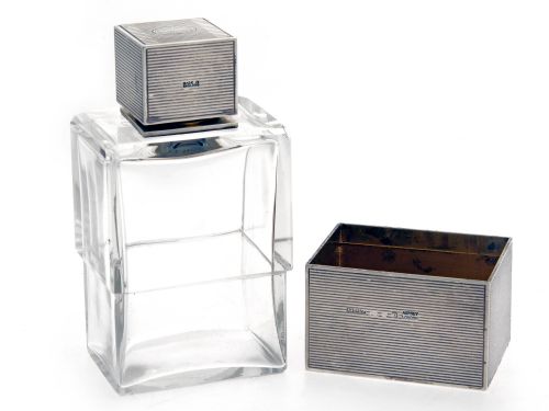 ASPREY CO SILVER AND GLASS PERFUME BOTTLE - ADDITIONAL PHOTO 1