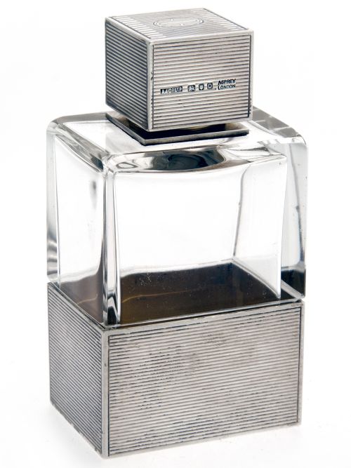 ASPREY CO SILVER AND GLASS PERFUME BOTTLE - ADDITIONAL PHOTO 2