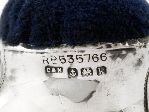 EDWARDIAN SILVER ROLLER SKATE PIN CUSHION - ADDITIONAL PHOTO 5
