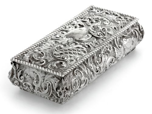 DECORATIVE RECTANGULAR CHESTER SILVER JEWELLERY BOX - ADDITIONAL PHOTO 3