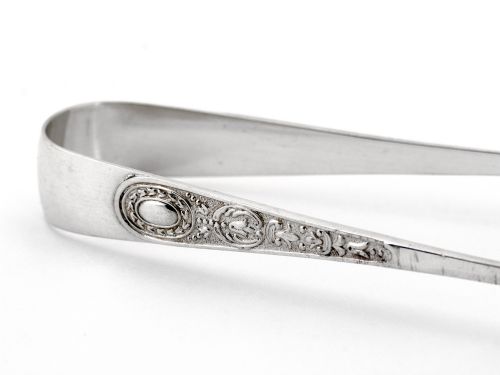 BOXED SET OF 12 SILVER TEA SPOONS AND PAIR OF SUGAR TONGS - ADDITIONAL PHOTO 5