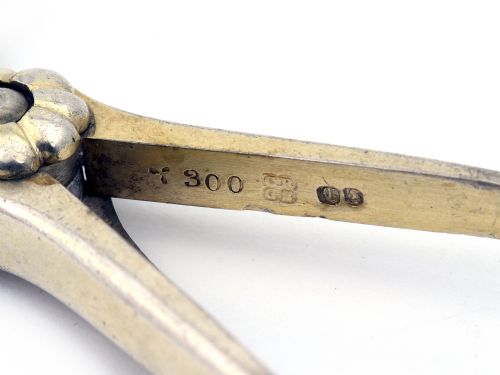 ORNATE CAST SILVER GILT GRAPE SCISSORS WITH GRAPE AND VINE DECORATION - ADDITIONAL PHOTO 5