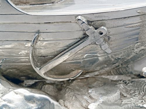 RARE BOAT SHAPED SILVER PLATE SPOON WARMER - ADDITIONAL PHOTO 4