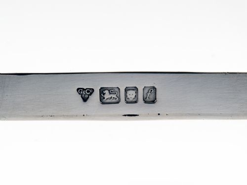 VINTAGE SILVER AND GLASS GARRARD CO RECTANGULAR TWO HANDLE TRAY - ADDITIONAL PHOTO 5