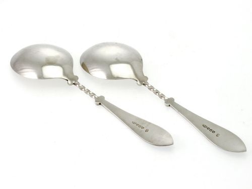 BOXED SILVER PLATED SERVING SPOONS ILLUSTRATED BY KATE GREENAWAY - ADDITIONAL PHOTO 2