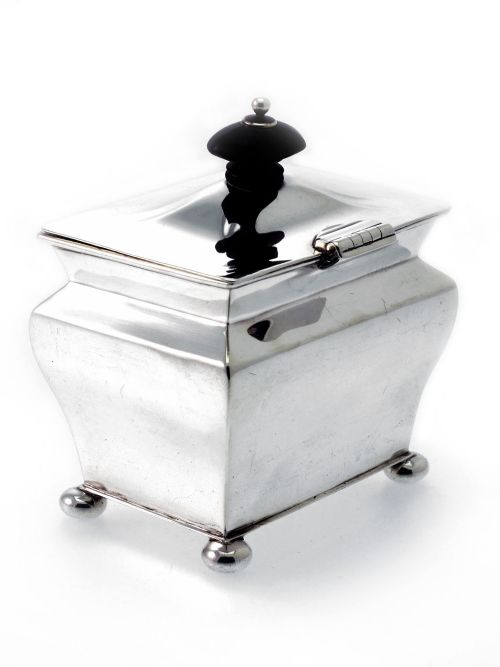 ANTIQUE VICTORIAN RECTANGULAR SILVER TEA CADDY - ADDITIONAL PHOTO 3