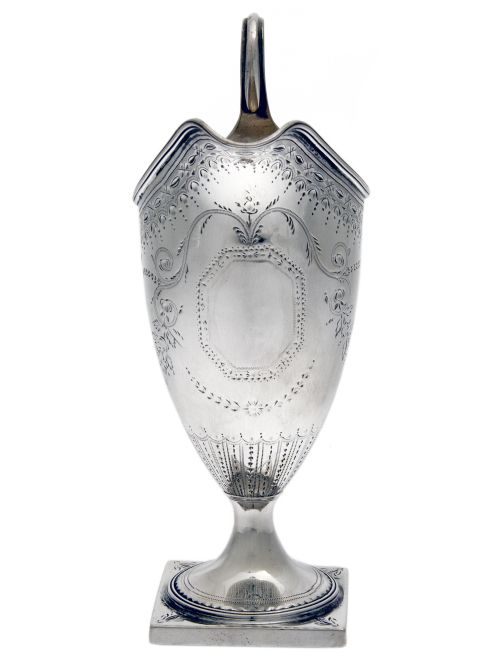 SILVER GEORGE III HELMET SHAPED CREAM JUG - ADDITIONAL PHOTO 1