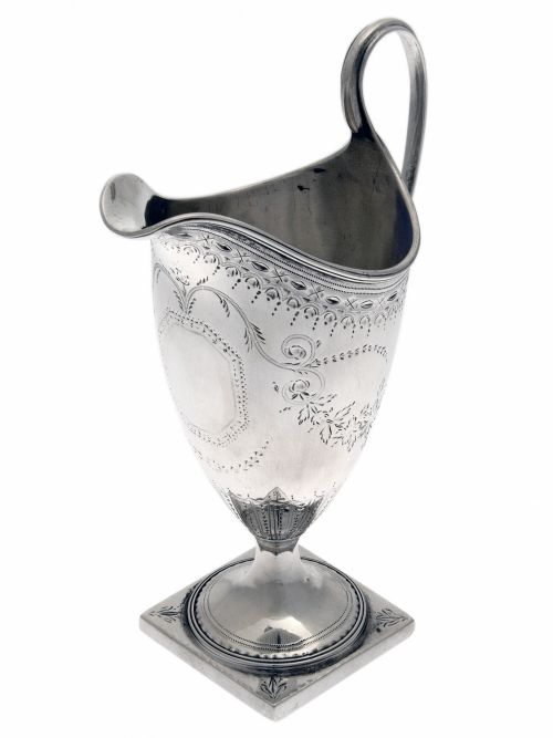 SILVER GEORGE III HELMET SHAPED CREAM JUG - ADDITIONAL PHOTO 2