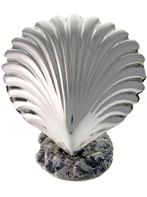ANTIQUE SILVER PLATED CLAM SHELL SPOON WARMER - ADDITIONAL PHOTO 2