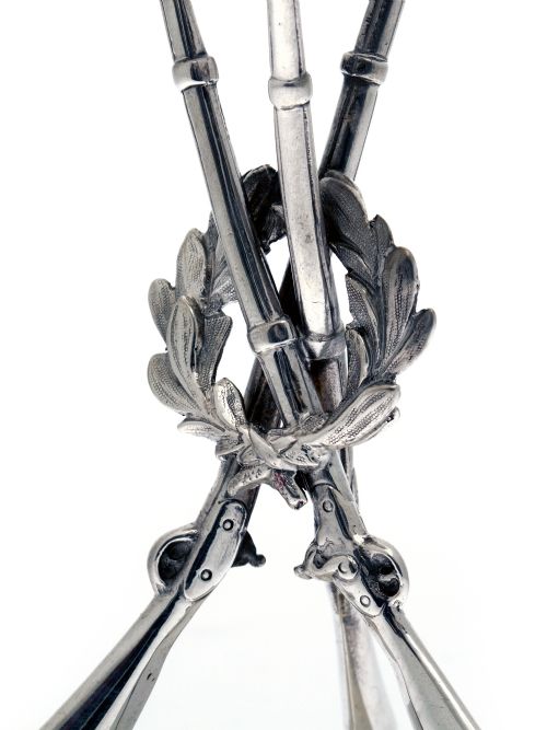 VICTORIAN ROYAL IRISH REGIMENT SILVER RIFLE AND WREATH GOBLET - ADDITIONAL PHOTO 5