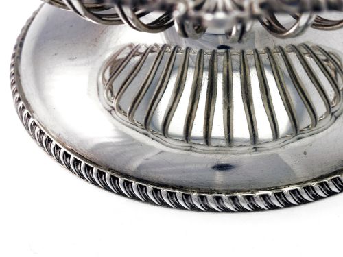 QUALITY CIRCULAR ANTIQUE SILVER PEDESTAL DISH - ADDITIONAL PHOTO 5