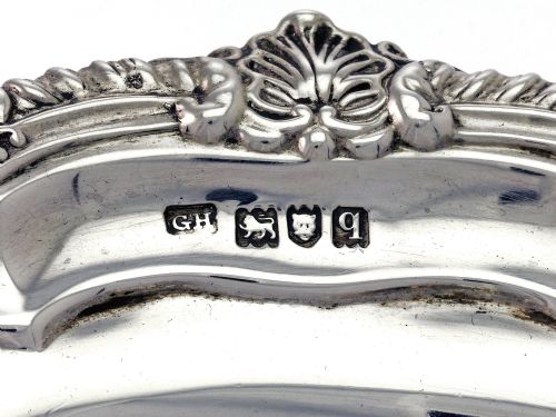 QUALITY CIRCULAR ANTIQUE SILVER PEDESTAL DISH - ADDITIONAL PHOTO 6