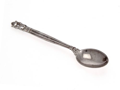 SET OF SIX BOXED GEORG JENSEN SILVER TEA SPOONS - ADDITIONAL PHOTO 2